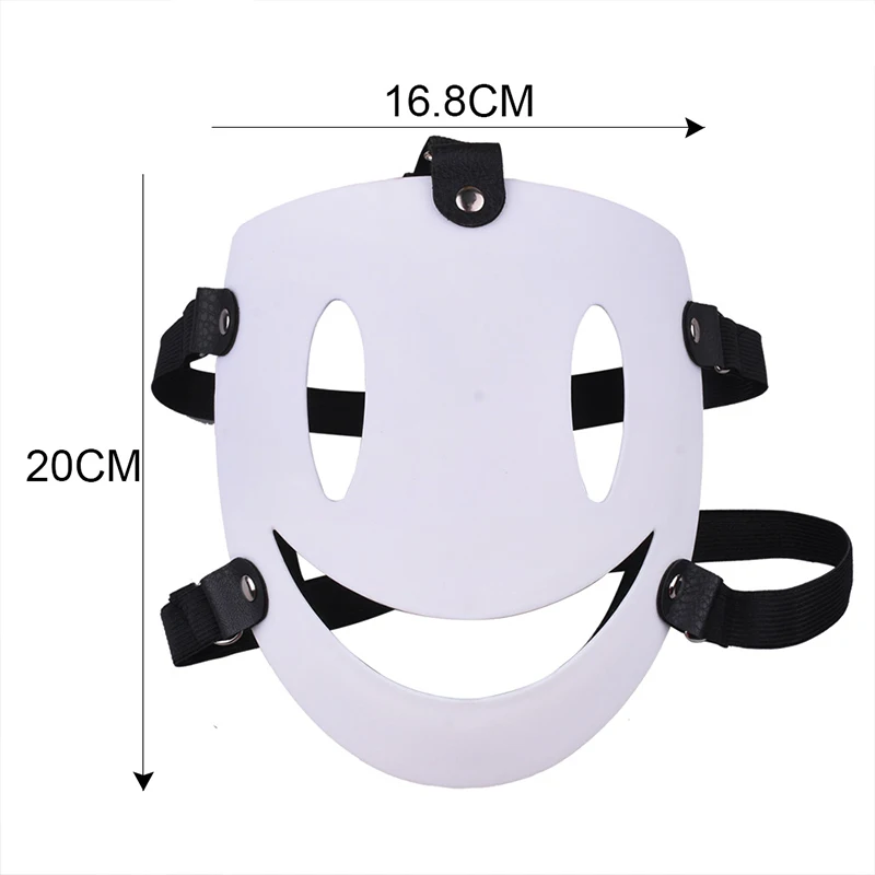 Japanese Anime Cosplay Mask High-Rise Invasion PVC White Masks Halloween Cosplay Masks Props Horror Luminous LED Mask