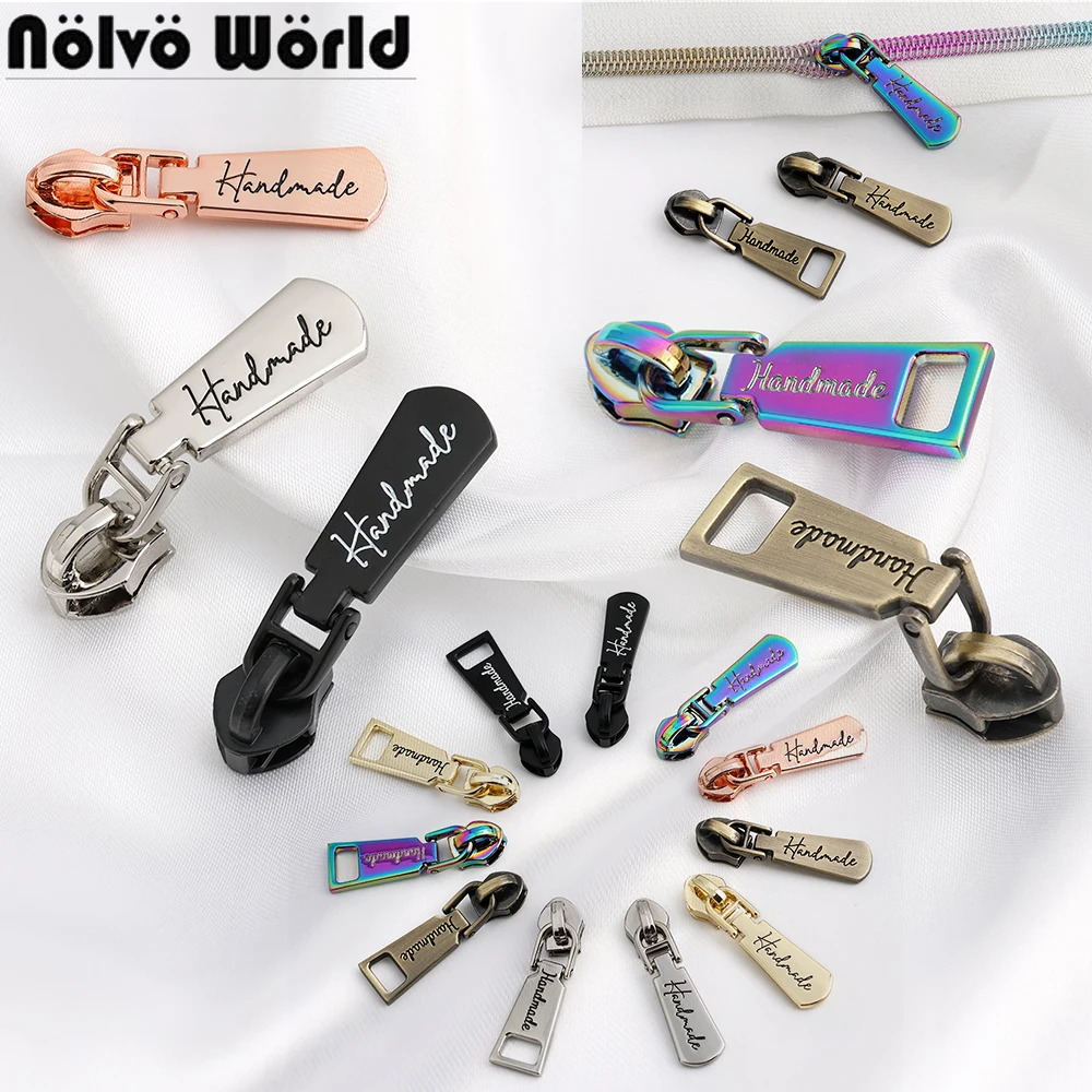 

10/30/100 шт. 45 мм ручной работы с черным шрифтом 5 # Съемные ползунки на молнии для сумки, сумки, одежды, выдвижная вкладка, аксессуары для шитья своими руками