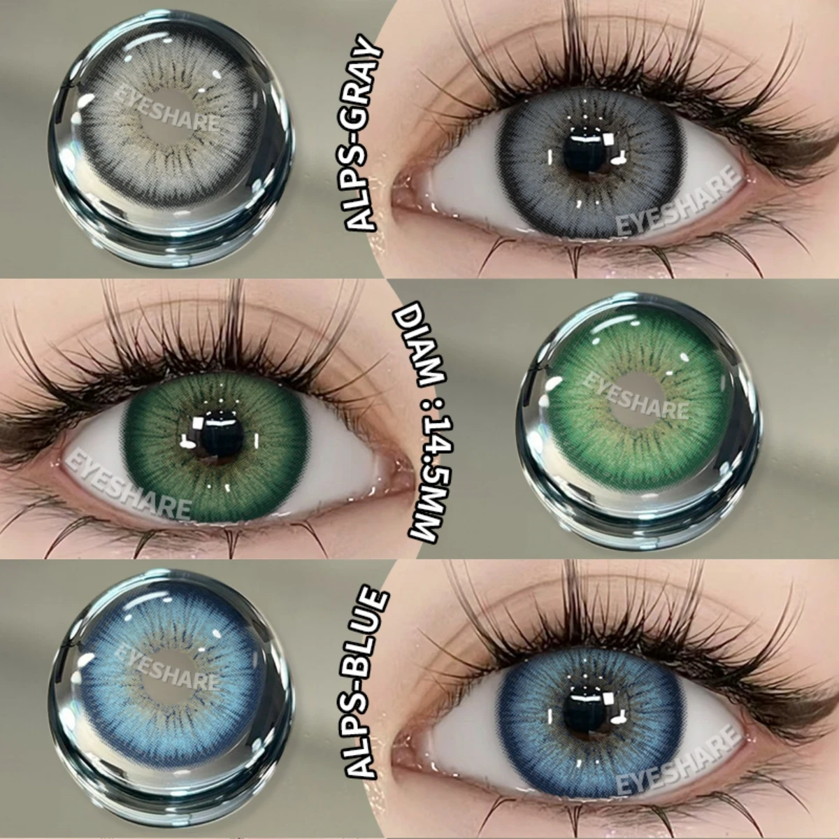 EYESHARE New Lenses 1pair Colored Contact Lenses for Eyes Green Contacts Lenses Fashion Blue Eyes Lenses Yearly Gray Contacts