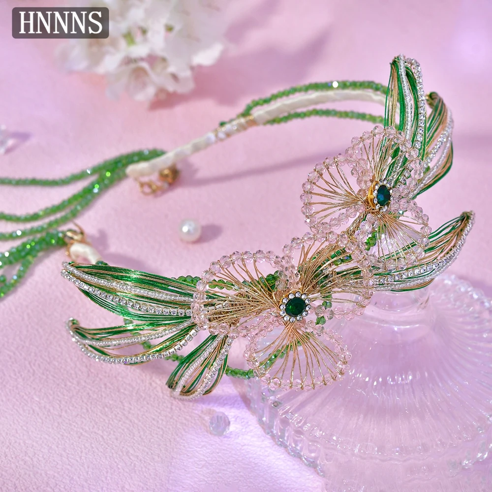 TOPQUEEN الفاخرة الزفاف عصابات الزفاف المنسوجة يدويا رائعة شرابة السيدات مأدبة حفلة أنيقة إكسسوارات الشعر YXA403