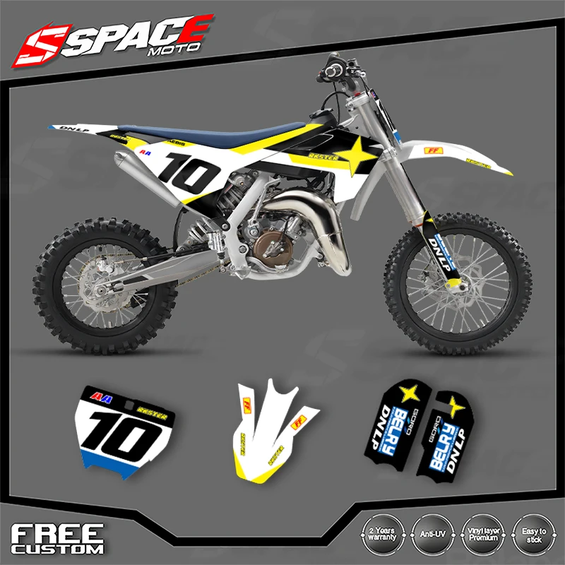 

SPACE Custom Team Motorcycle Graphics Background Decal for Husqvarna TC65 2016-2023 Stickers Kits