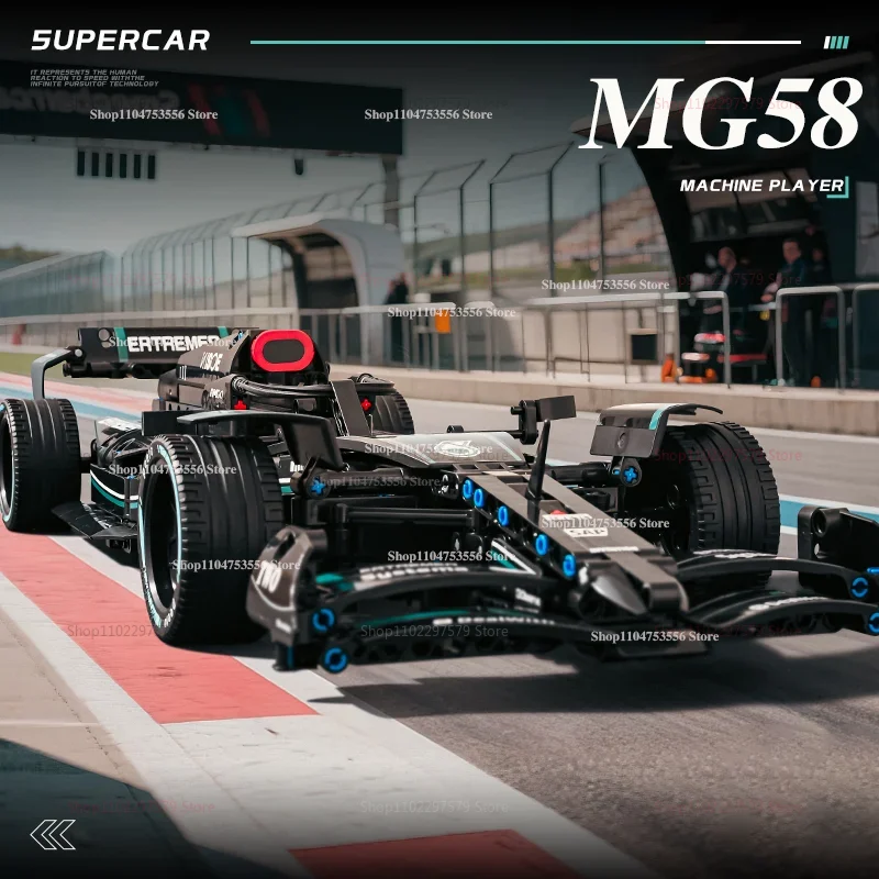 MG58 W14 مستوى تكنيكا سيارة سرعة السيارة 1020 قطعة مجموعة مكعبات البناء متوافق 42171 تكنيك نموذج سباق السيارات لعبة للطفل الصبي هدية