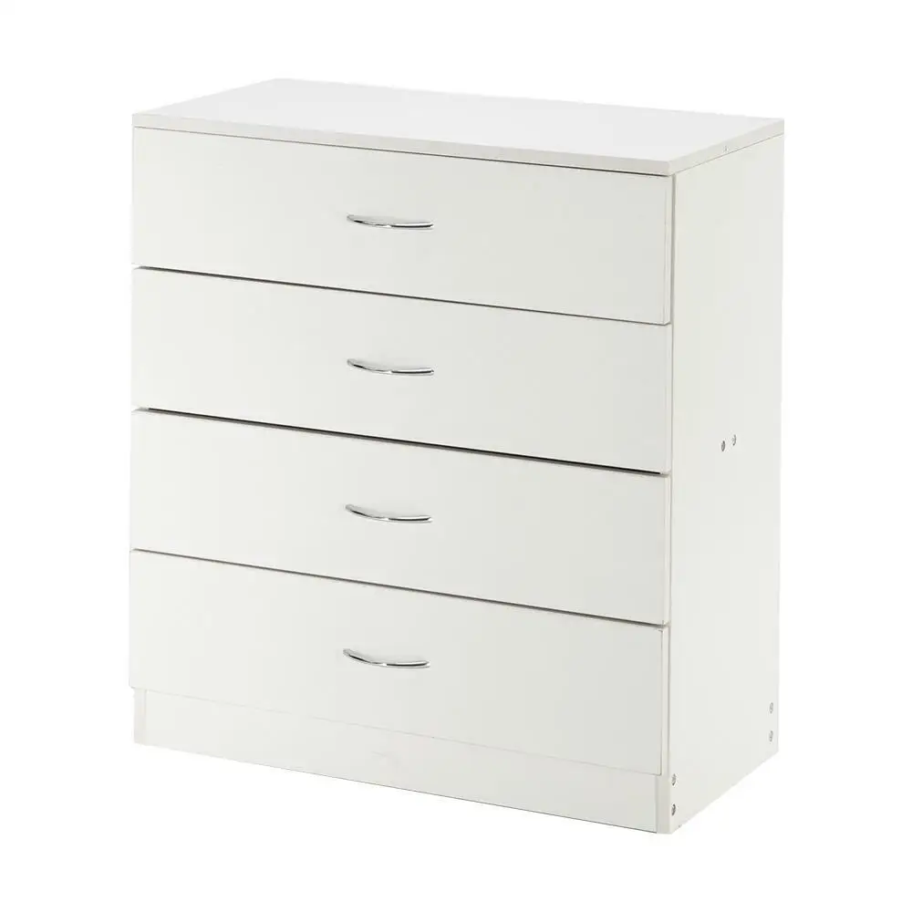 

White Bedroom Chests of Storage Cabinet with 4 Drawers Dressers Furniture