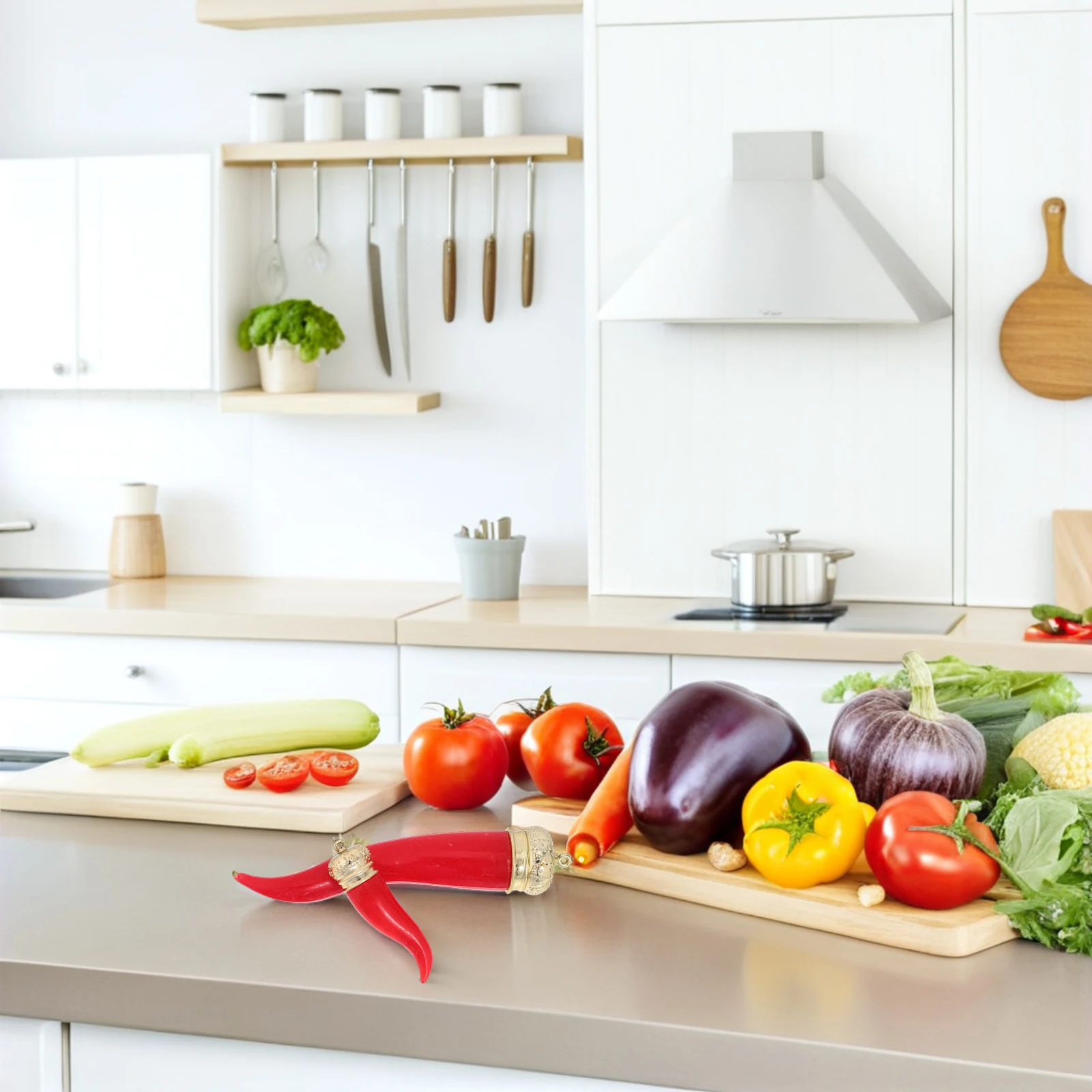 

12Pcs Chili Pepper Hanging Decor Lifelike Red Artificial String for Kitchen Dining Decoration Vegetable Festive Props