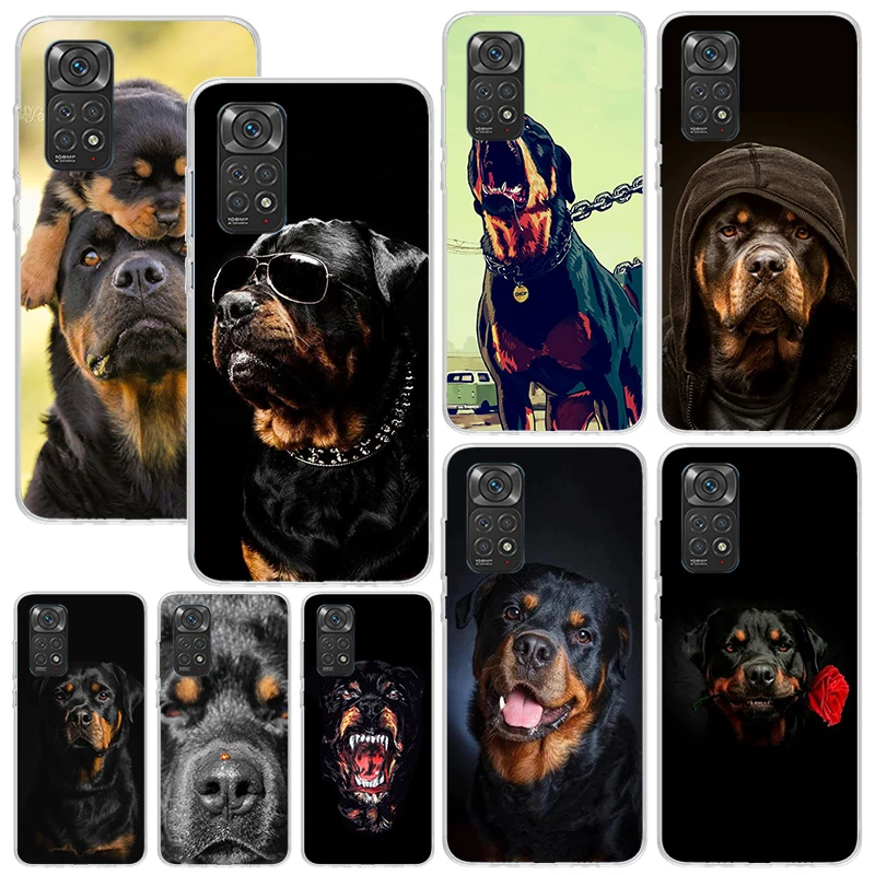 Rottweiler Dog Phone Case For Xiaomi Redmi Note 13 12S 11S 10S 12 11E 10 Pro Plus 11T 9S 9 8T 8 7 Art Fundas Back Cover