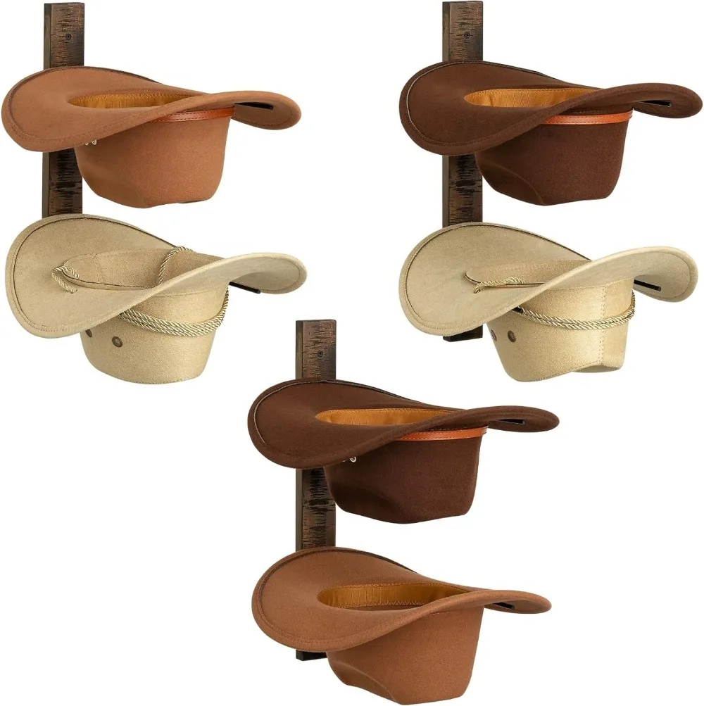 

Cowboy Hat Rack That Can Hold 6 Hats Hat Storage Can Be Hung Individually or In Groups with Hat Display Wall Mount