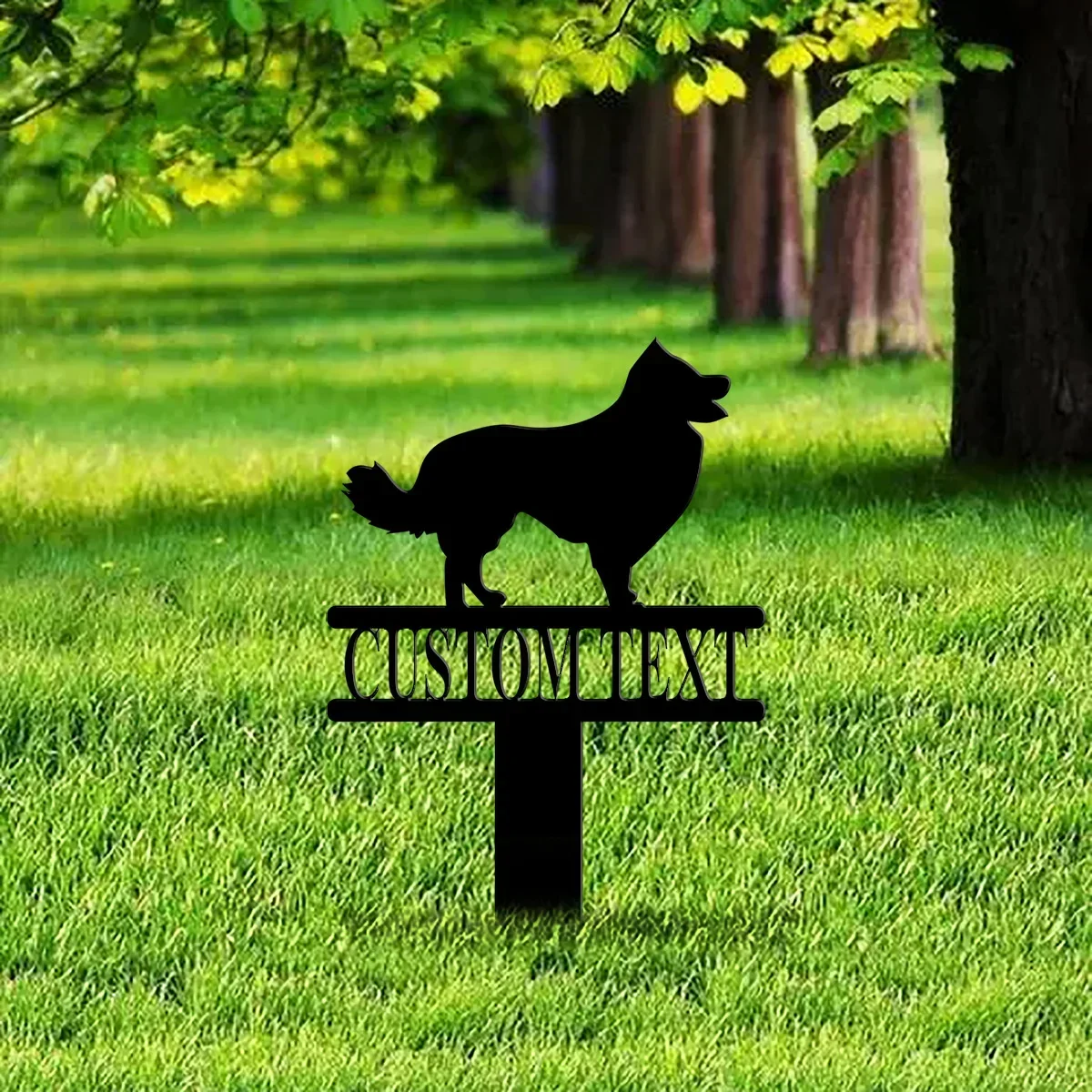 Custom Personalized-Collie Yard Stake with -Name, Collie Sign, -Metal Stake, Collie, Collie Name Stake, Dog Lovers, Dog Sign