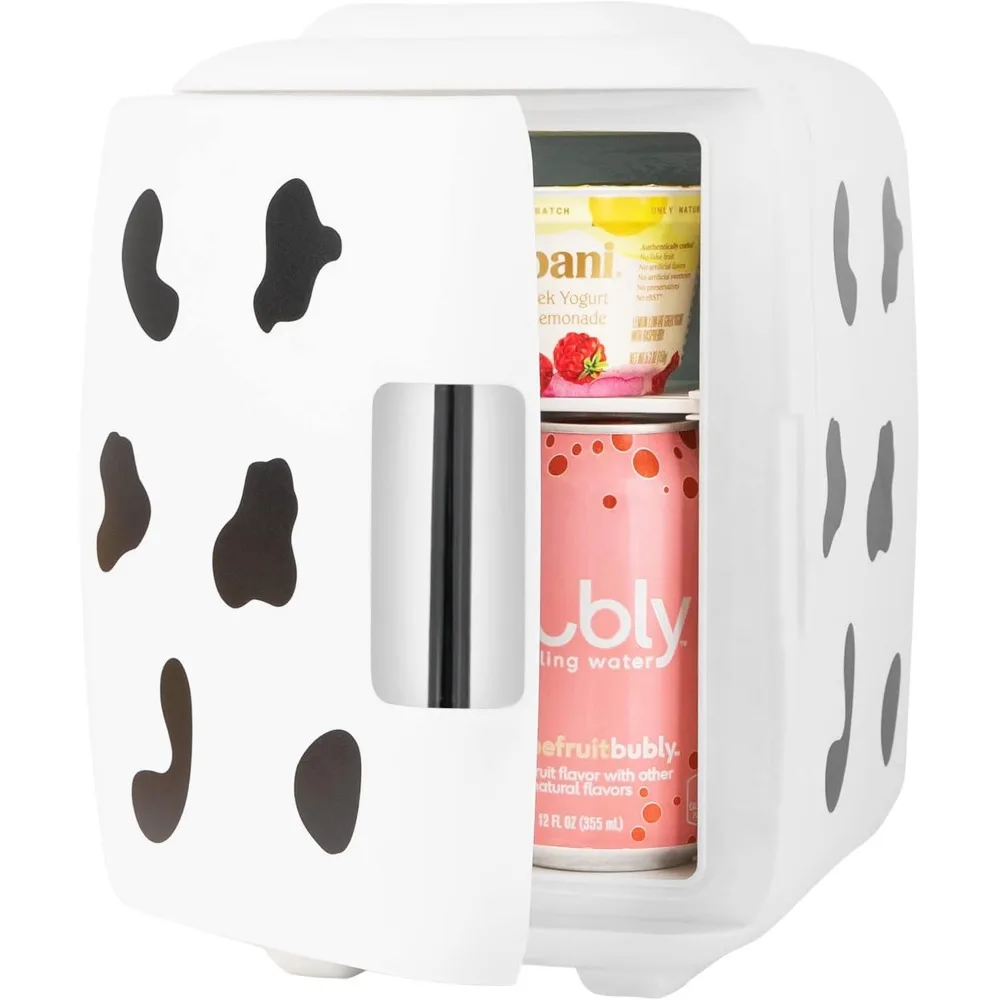 Mini geladeira para cuidados com a pele para quarto - carro, mesa de escritório e dormitório - refrigerador e aquecedor elétrico portátil de 4L/6 latas para alimentos