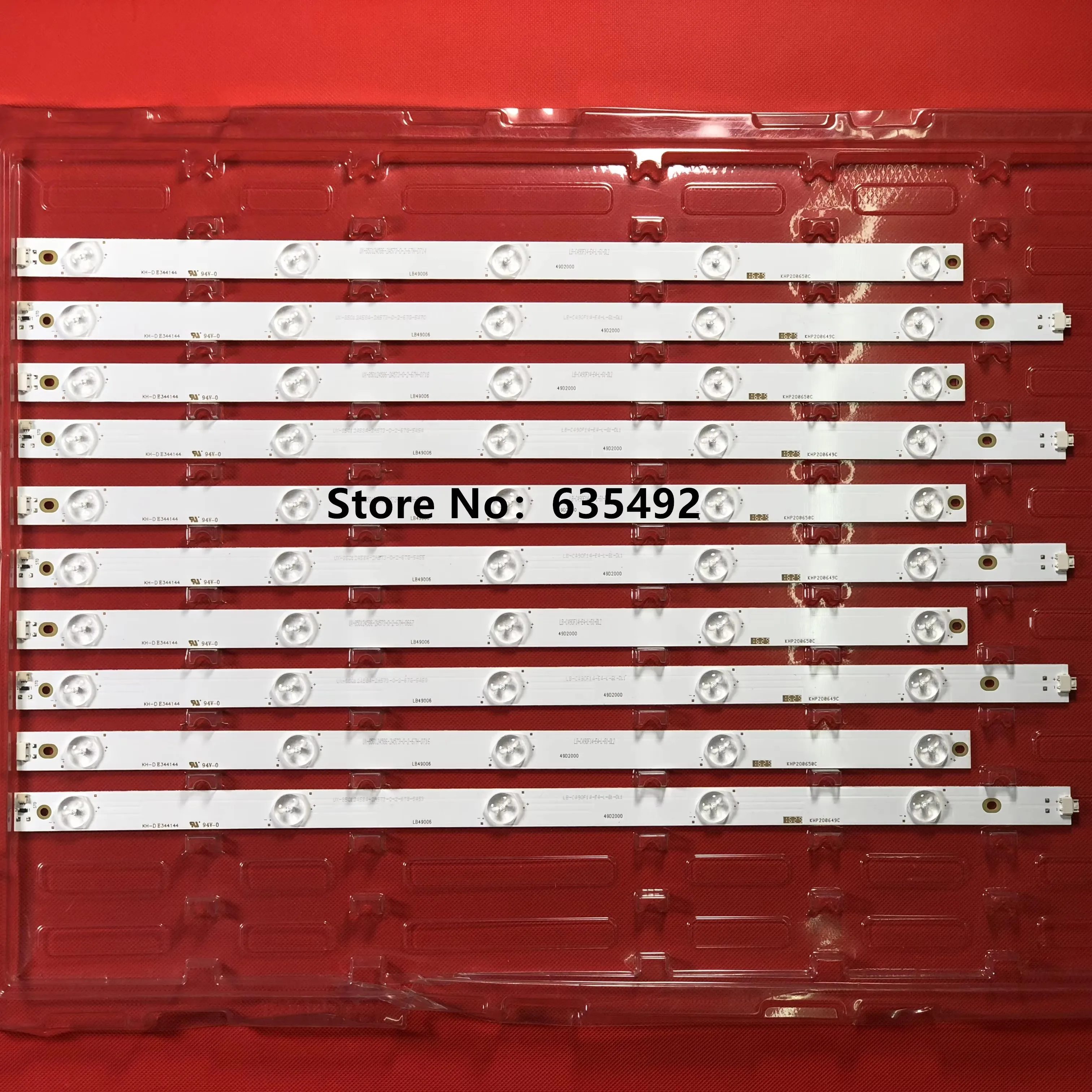 10PCS LED Backlight Strip CHGD49LB14 SVJ490A19 LB-M490U14-E1-L-SE2 LB-M490U14-E1-L-SE1 For chang hong UD49D6000i 49D2000