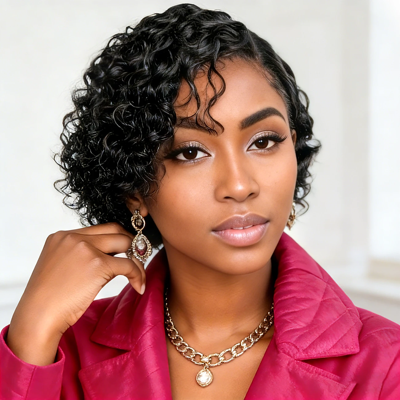 Short Pixie Cut Cur…