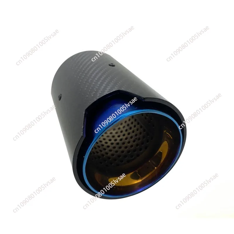 1 Piece Burnt Blue Carbon Fiber Exhaust Tip Muffler For BMW M Performance exhaust pipe M2 F87 M3 F80 M4 F82 F83 M5 F10 M6 F12