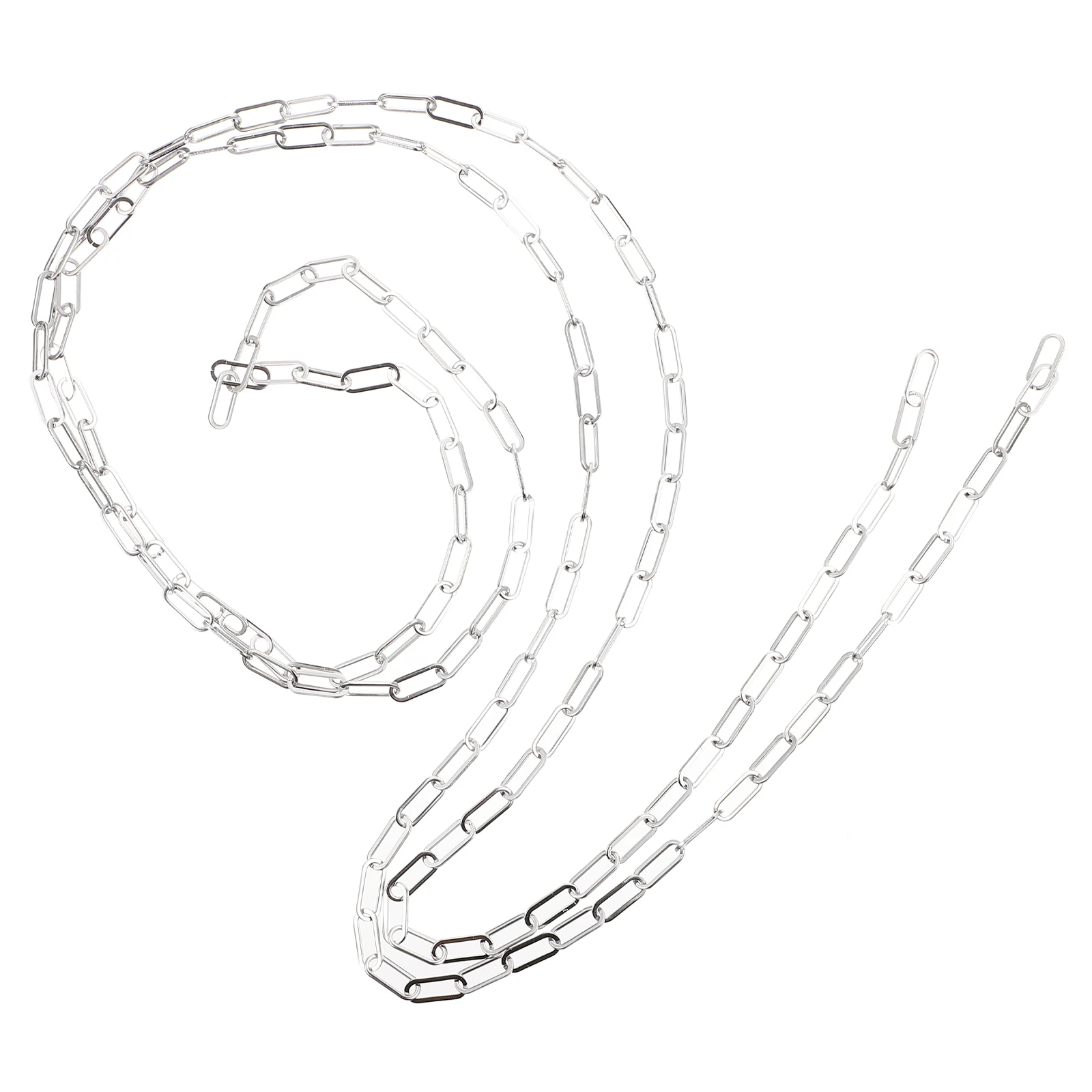 

Stainless Steel Paper Clip Chain Flat Necklace DIY Bracelet Accessory Durable Environmental Material Bright Color Good Texture