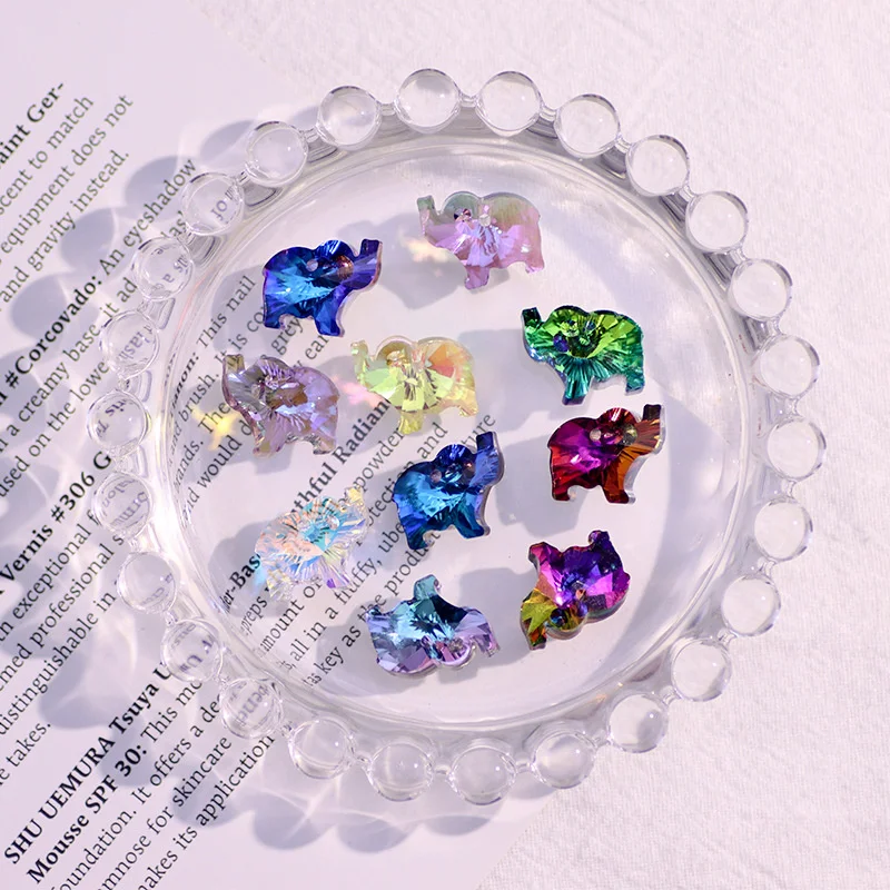 18mm K9 Glass Rhinestone Charms Imitation Austrian Crystal Elephant Pendants For Women Jewelry Making Necklaces DIY Earring