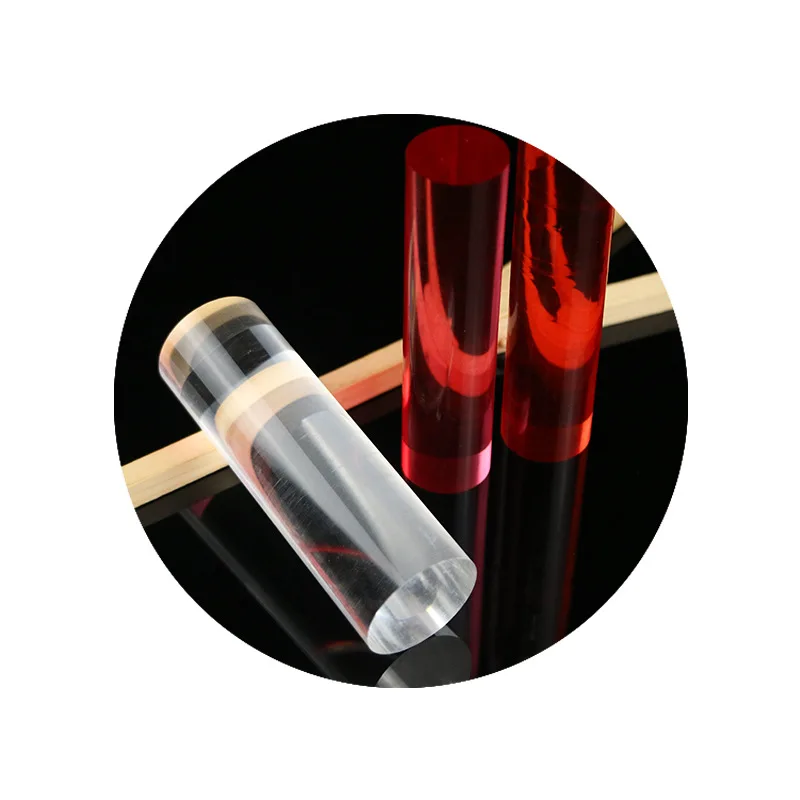 

Naxilai 2PCS Acrylic Cylindrical Rod Pink Solid Plastic Rod Plexiglass Light Guide Lighting Transparent Rod 100mm Long,24mm Dia.