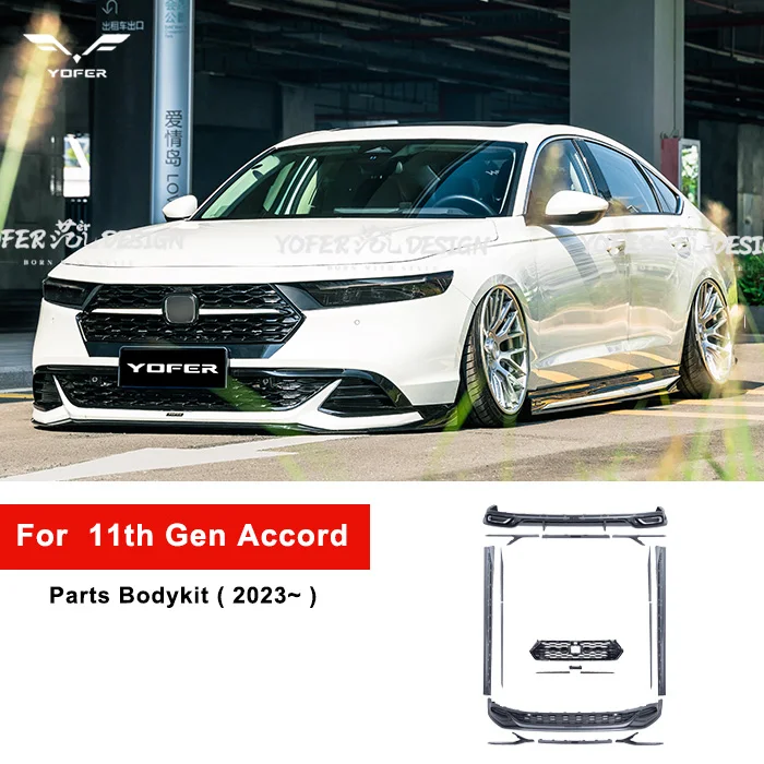 Yofer Newest for Accord 2023 2024 Modified Bumpers Diffuser Car Spare Parts Body Kit for 11th Gen hon-da Accord Car Bumpers in s
