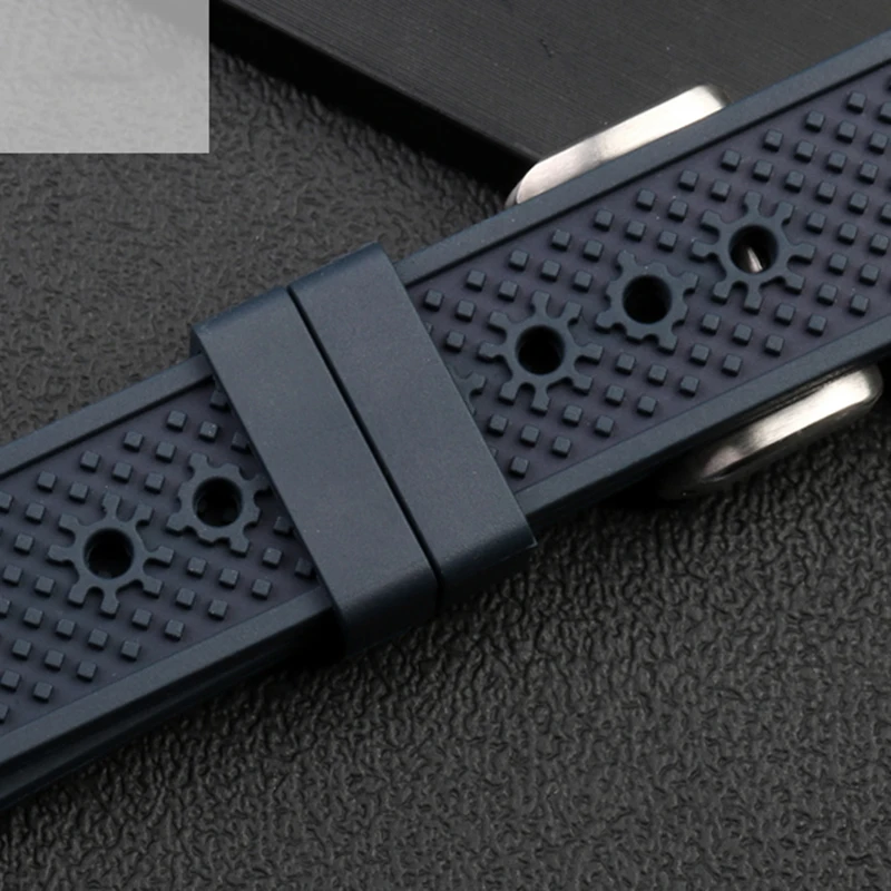 Fluororubber watch strap for cartier calibre series W7100055 / wgca0010 fluororubber watch band men\'s wristband bracelet 23mm