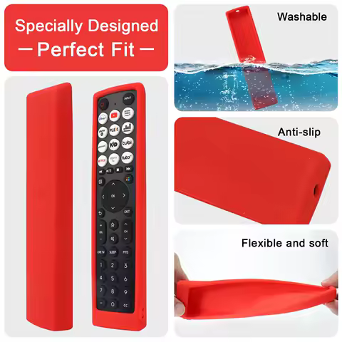 Silicone Case Fit for Hisense Smart Vidaa TV remote control EN2J36H EN2F36H EN2D36H ERF2N36H Protective Sheath Cover Anti-Slip