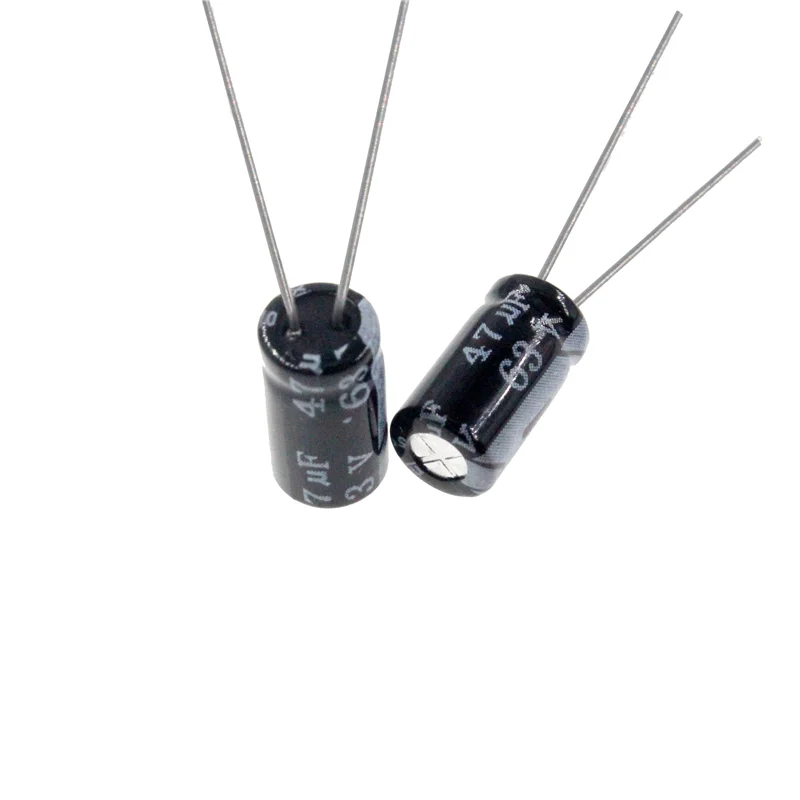 100pcs 47uF 63V 47MFD 63WV 6*11mm Aluminum Electrolytic Capacitor Radial