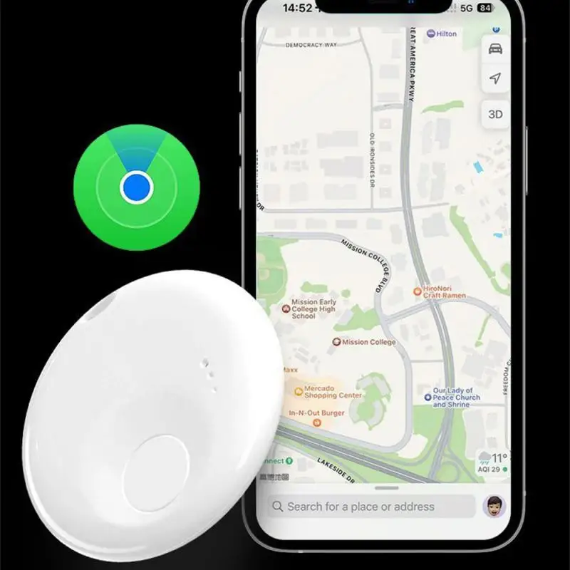 Mini Air Tag mit Schlüsselanhänger für Haustier, Autoschlüssel, Smart-GPS-Tracker, kompatibel mit Apple Find My APP, Kinder, ältere Menschen, Anti-Verlust-Finder