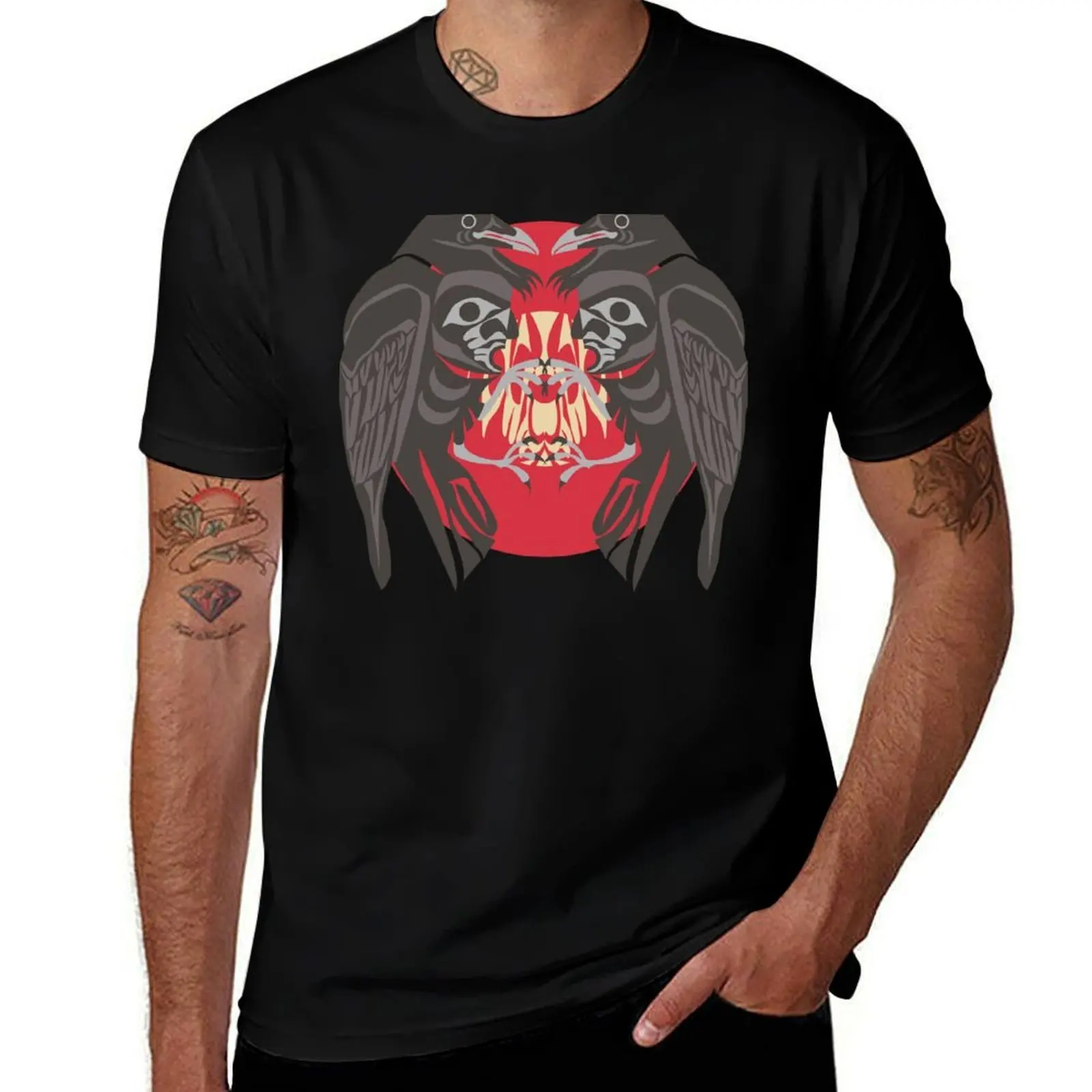 Raven Vision T-Shirt Casual Loose Fit Short Sleeve T-Shirt