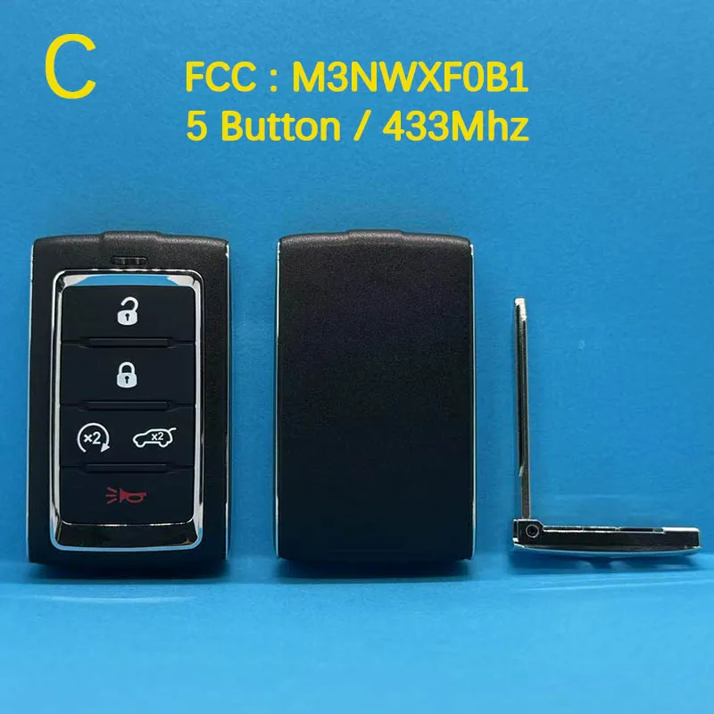 CN086049 Aftermarket 3/4/5/6 Button Smart Remote Key FCC M3NWXF0B1 433 MHz Keyless Go For Jeep Wagoneer 2021