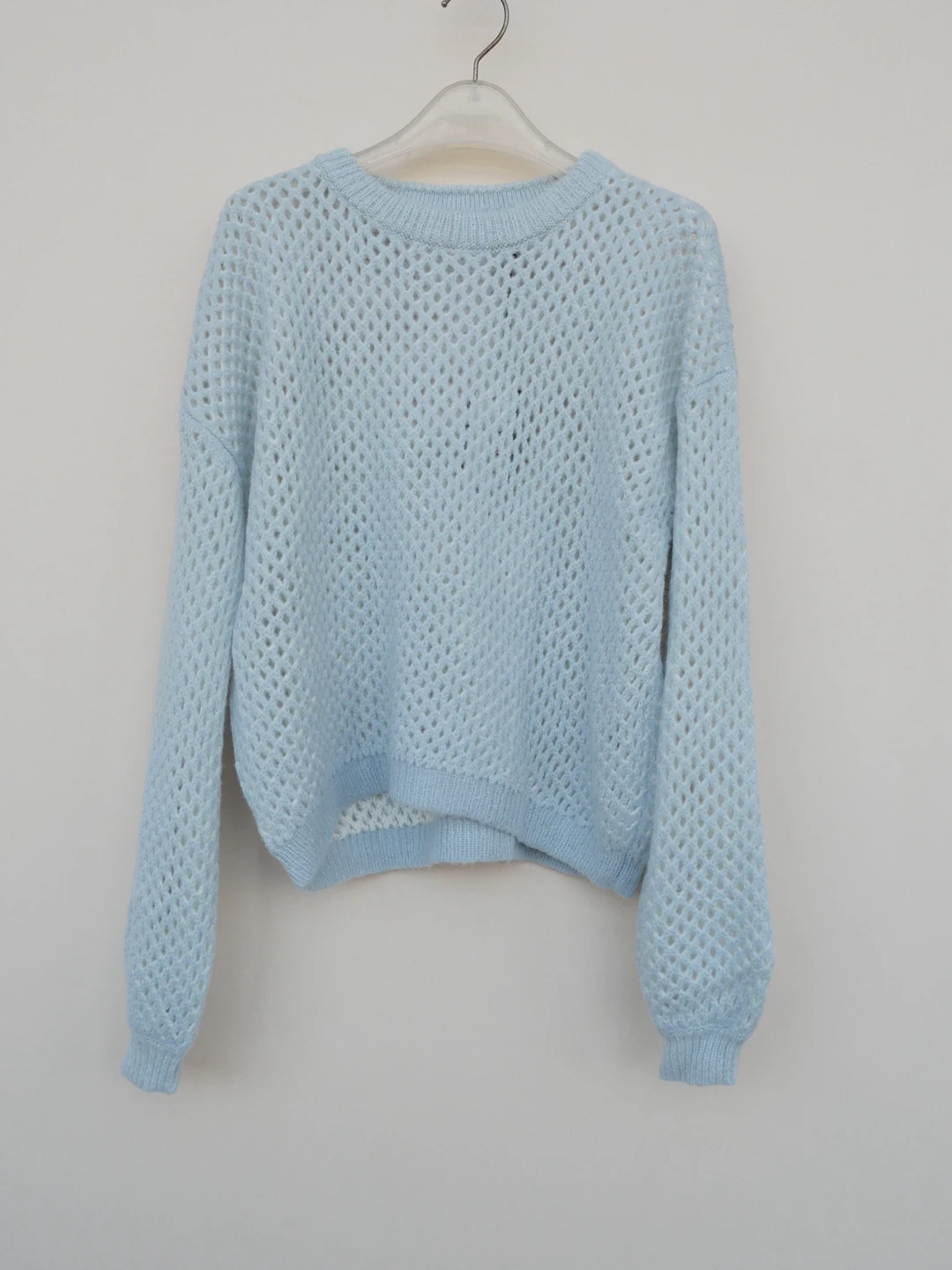 

SML Women's Long Sve Sweater round Ne Soft Comfortable Loose Fit Hollow out Ele Sle een Bean Spring Autumn Wear