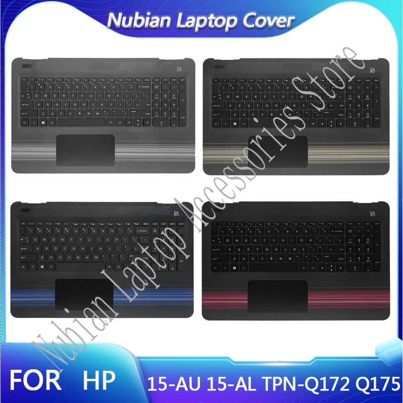 

New For HP Pavilion 15-AU 15-AW 15-AL TPN-Q172 Q175 Laptop Palmrest Upper Top Case/Bottom Base Cover Keyboard No/With Backlight