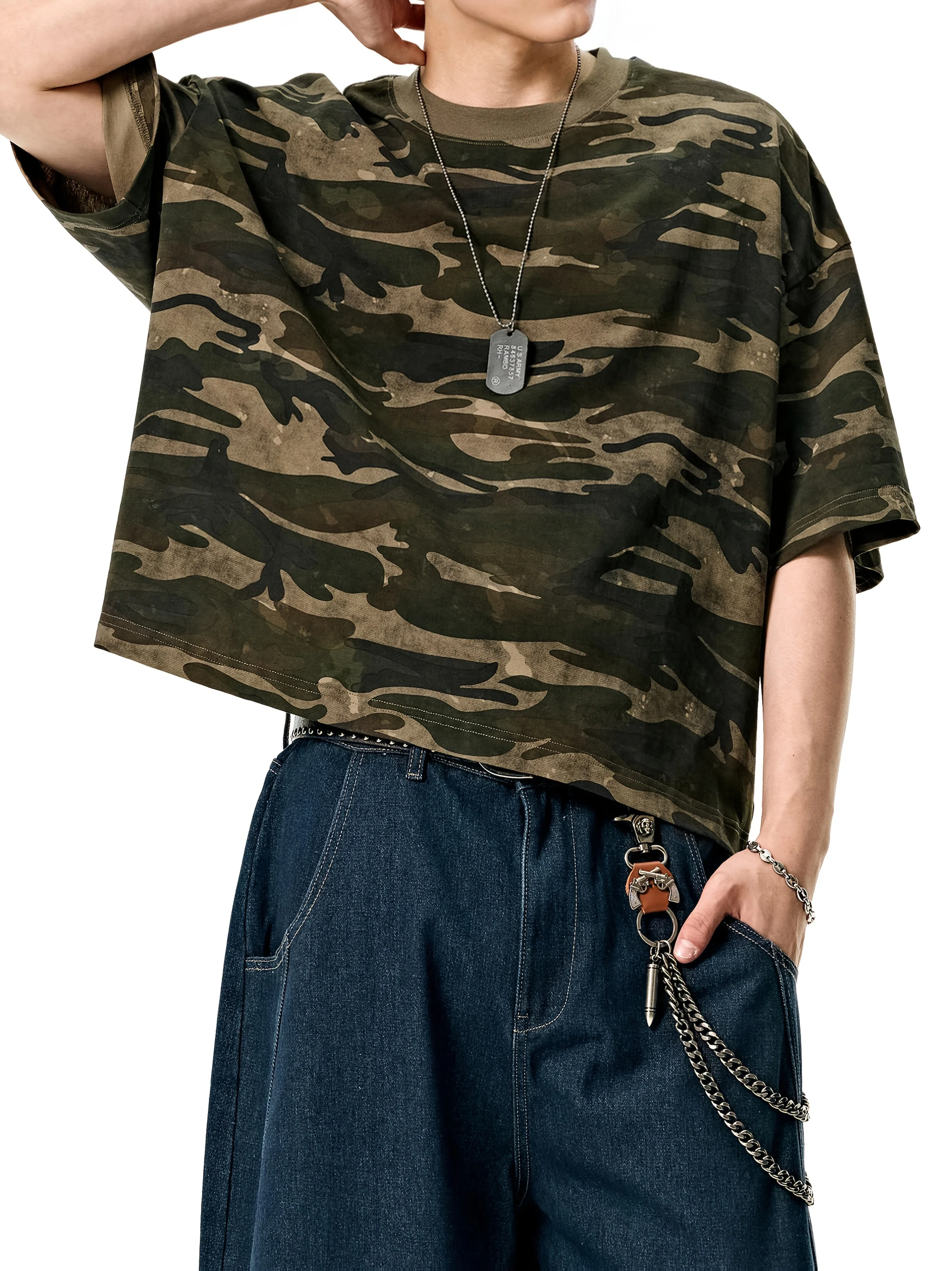 

Perfect for Spring/Summer, Everyday Tshirt | Relaxed Fit Shirt | Comfortable Clothing, Boxy Fit Shirt For Men, Military