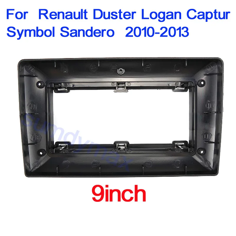 9Inch 2 Din Car Radio Fascia For Renault Duster Logan Captur Symbol Sandero 2010 2011 2012 car Panel Dash Frame