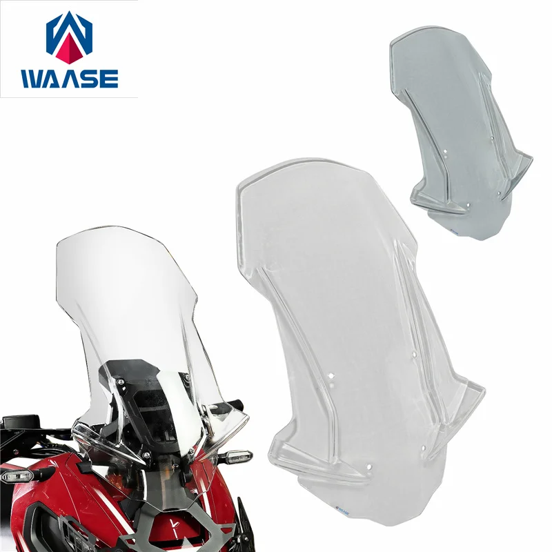 WAASE 5mm Windscreen Windshield Wind Deflector Shield Screen Visor Glass For Honda X-ADV XADV 750 2017 2018 2019 2020