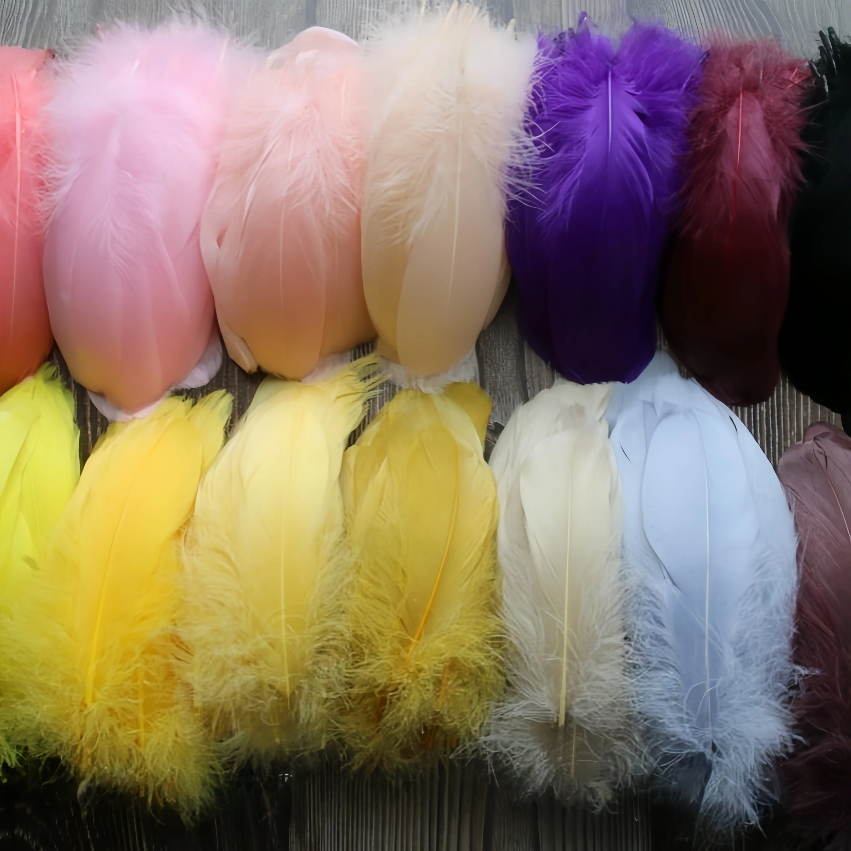 White Goose Feathers 10-18cm Natural Bulk Goose Feathers for DIY Crafts Cosplay Costume Wedding Party Decoration Feathers