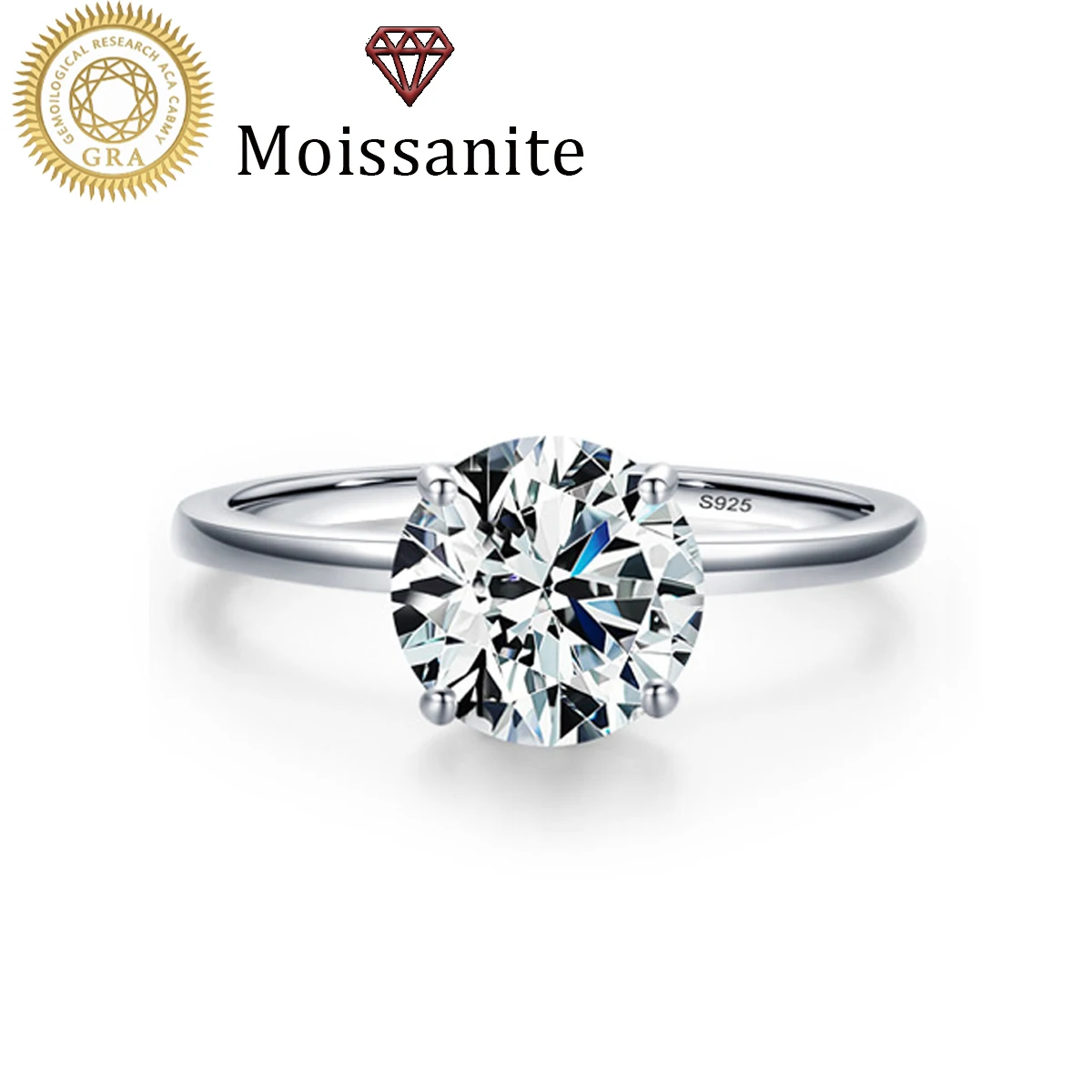 

Женское обручальное кольцо, простое однотонное кольцо для женщин, 2 г, серебро 925 пробы, 2 карата, муассанит, в богемном, дворцовом стиле, для помолвки, предложения руки и сердца, на годовщину свадьбы, подарок на День святого Валентина, поставляется с се