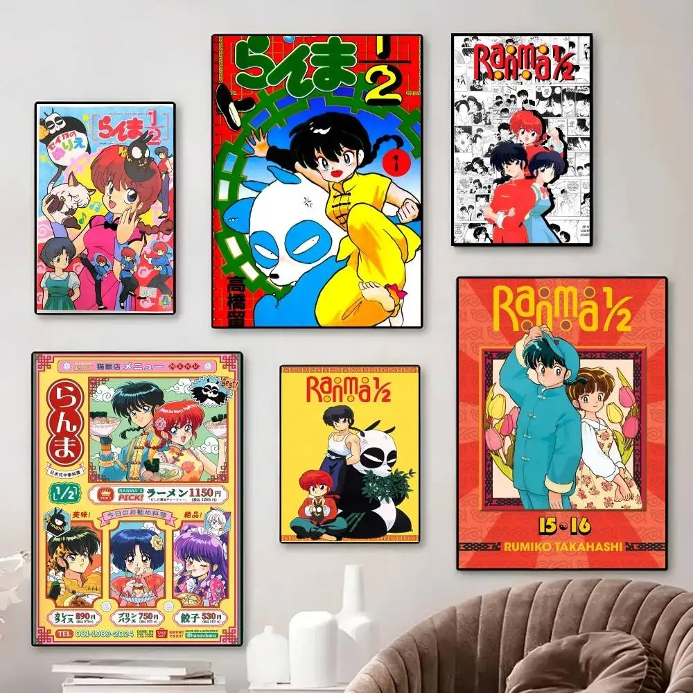 R-ranma selbstklebendes Wandkunst-Poster, Leinwand, Schlafzimmer, Kinderzimmer, Arbeitszimmer, Wohnzimmer, für die Raumdekoration zu Hause