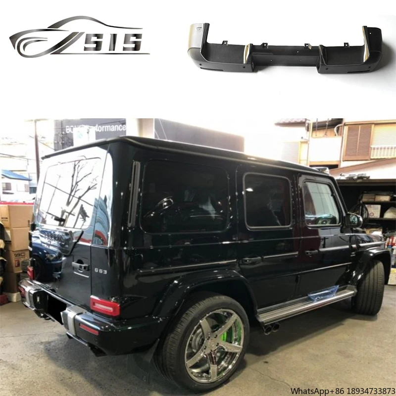 G-Class W464 G63 KO Style Diffuser for G-class W463A 2018-2022 Year G63 to B style DRY carbon fiber Bumper Rear Lip