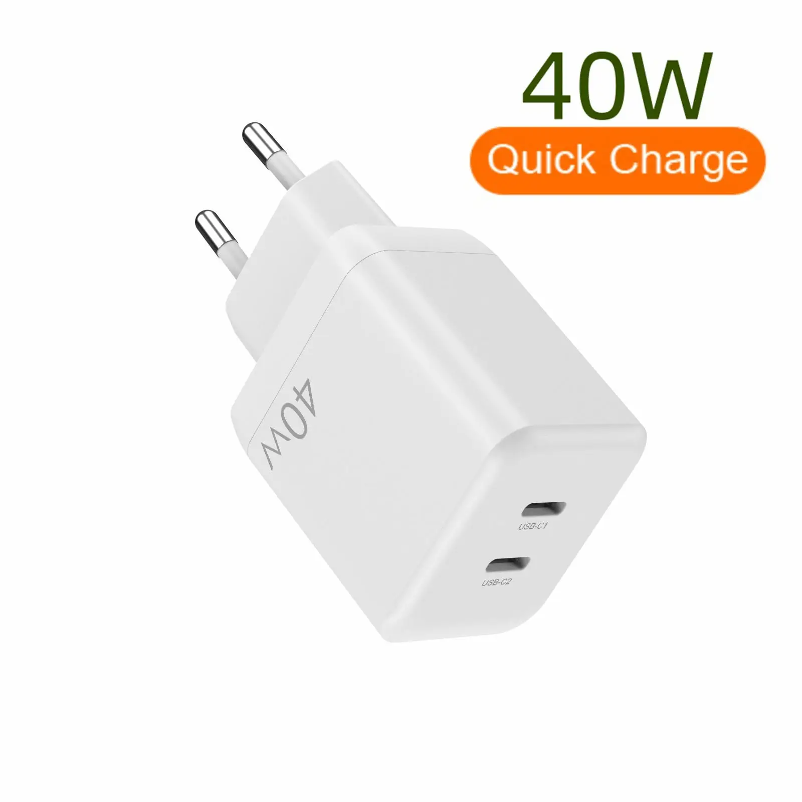 

40W PD GaN Fast Charger Compatible with iPhone 17/16/15/14 Huawei Samsung - Universal High-Speed Charging Adapter
