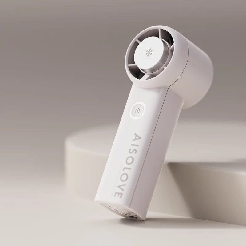 Outdoor Mini Handheld Fan High Speed Turbo Quiet Portable USB Rechargeable 5-speed Wind Speed Regulation Digital Display Summer