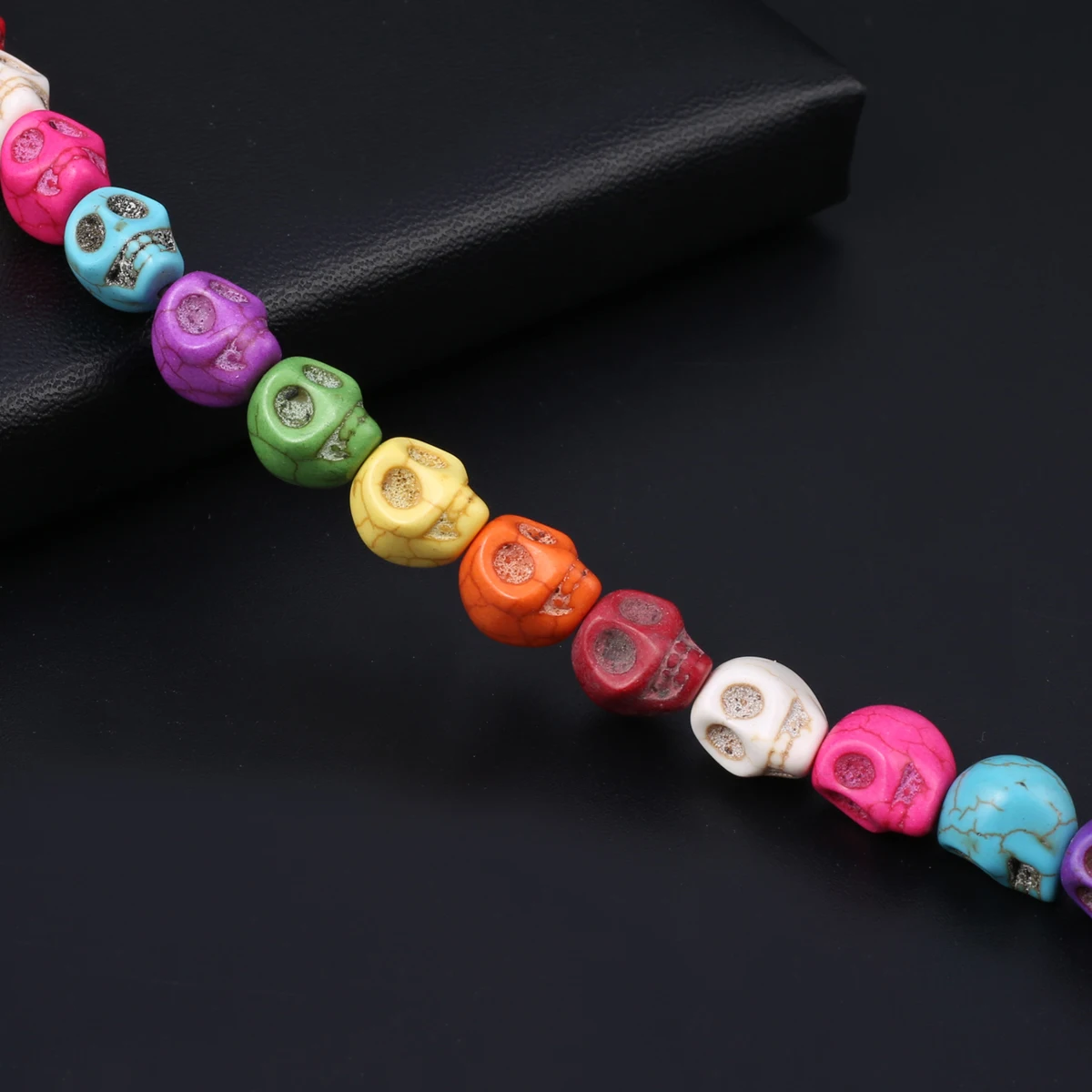 Mix Color Carved Turquoises Skull Loose isolation Beads Making Bracelet Earrings Jewelry Accessories Gift 8/10/12/15/18mm image 4
