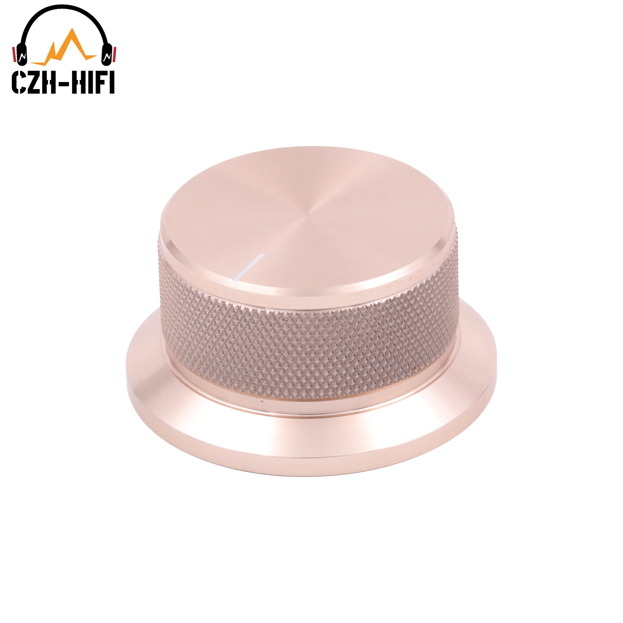 1pc 50x25mm Audio Volume Control Knob CNC Gefräste Solide Aluminium Knob für CD-Player Verstärker Radio plattenspieler Lautsprecher Gitarre – Detail 6