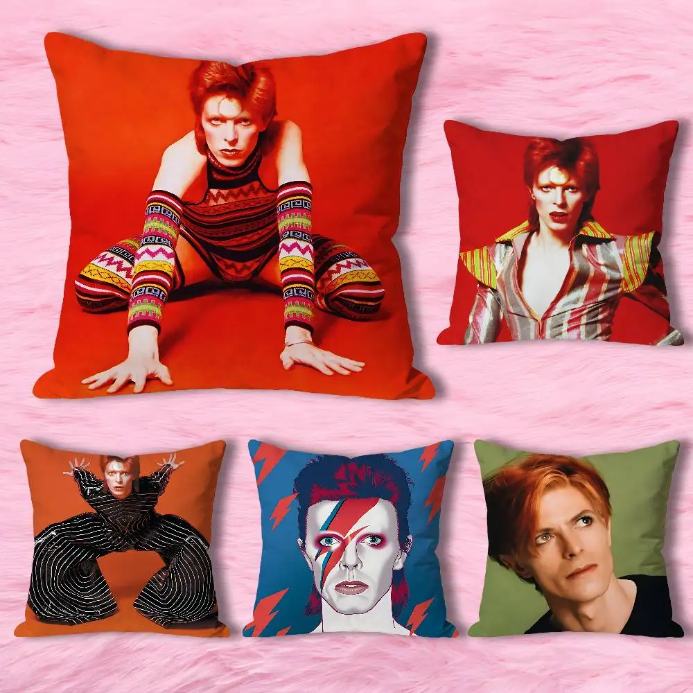 

D-Davids-S-B-Bowies Anime Celebrity Merchandise All-Match Printed Pillow Case Sofa Car Office Room Decoration Protector