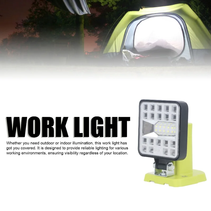 LED ضوء العمل 1800lm LED كشاف ضوء ل Ryobi P189 P190 PBP002 PBP003 RB18L50 BPL1820 18 فولت 14.4 فولت بطارية ليثيوم واحدة #3