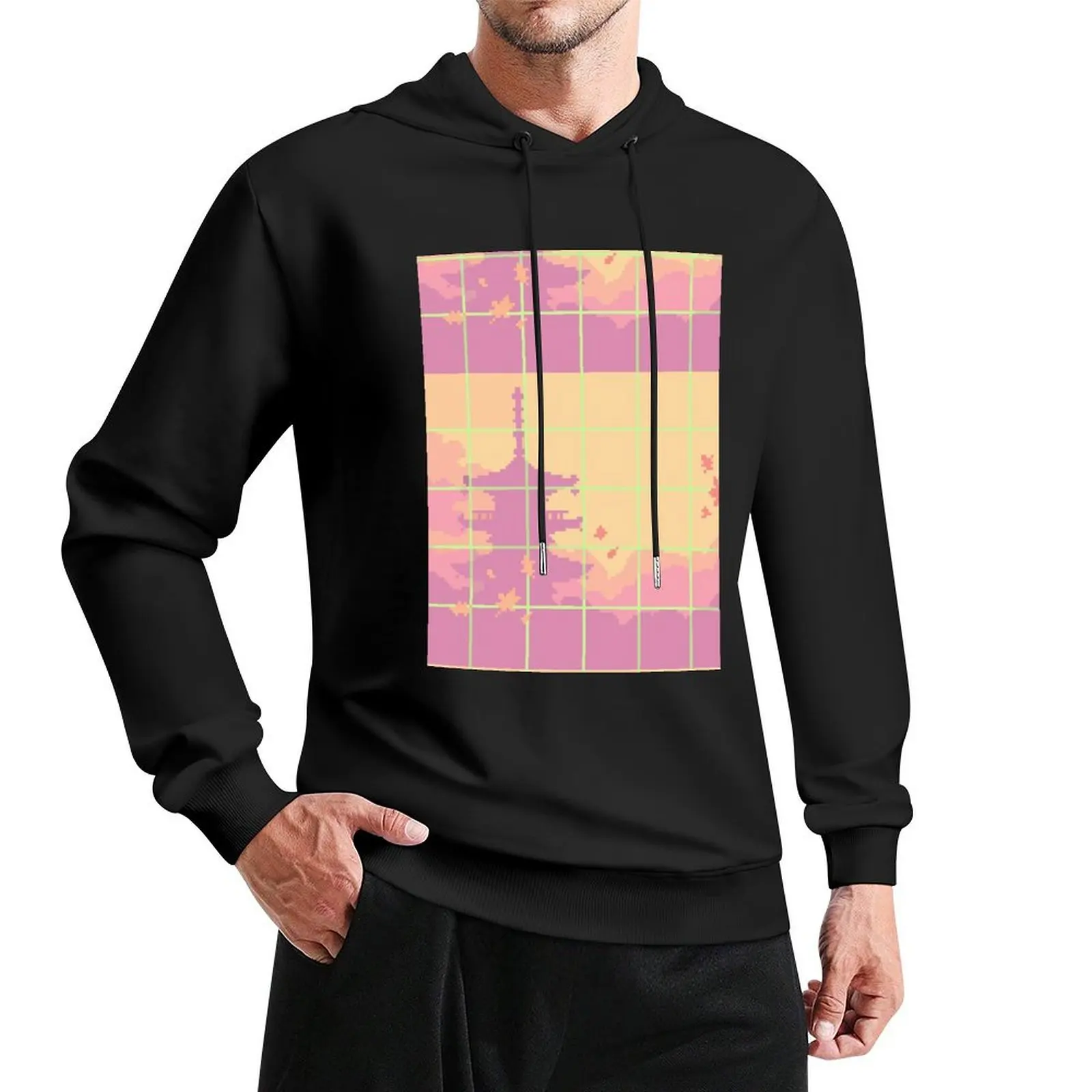 

Sakura Towers Pullover Hoodie autumn mens clothes aesthetic clothing man hoodie