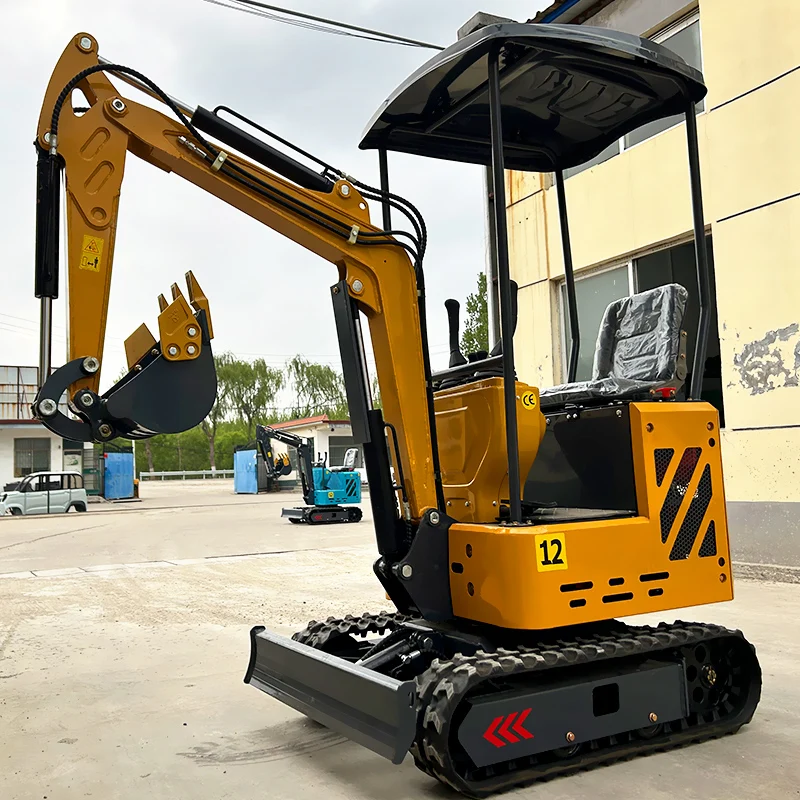 Customized Mini Excavator Manufacturer 1-2ton Excavators Kubota Engine Construction Machinery Small Digger For Closed Cabin