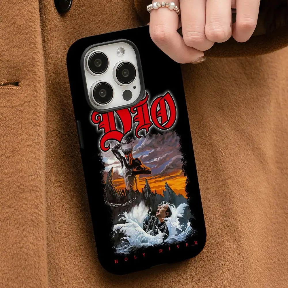 حافظة هاتف Holy Diver D-Dio-S لهاتف آيفون 17 16 15 14 13 12 Pro Max Plus لامعة عالية الدقة بطبقة مزدوجة غلاف صلب سائل