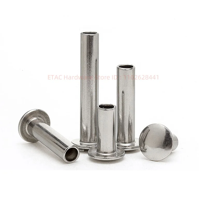 M4 M4.5 M5 M6 M8 M10 GB873 304 Stainless Steel Round Flat Button Truss Head Half Semi Hollow Rivet 3-100mm Length