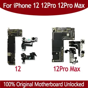 Bilashmart iPhone Motherboard Fully Tested iPhone 12 Pro Max Original Mainboard With Face ID Cleaned iCloud