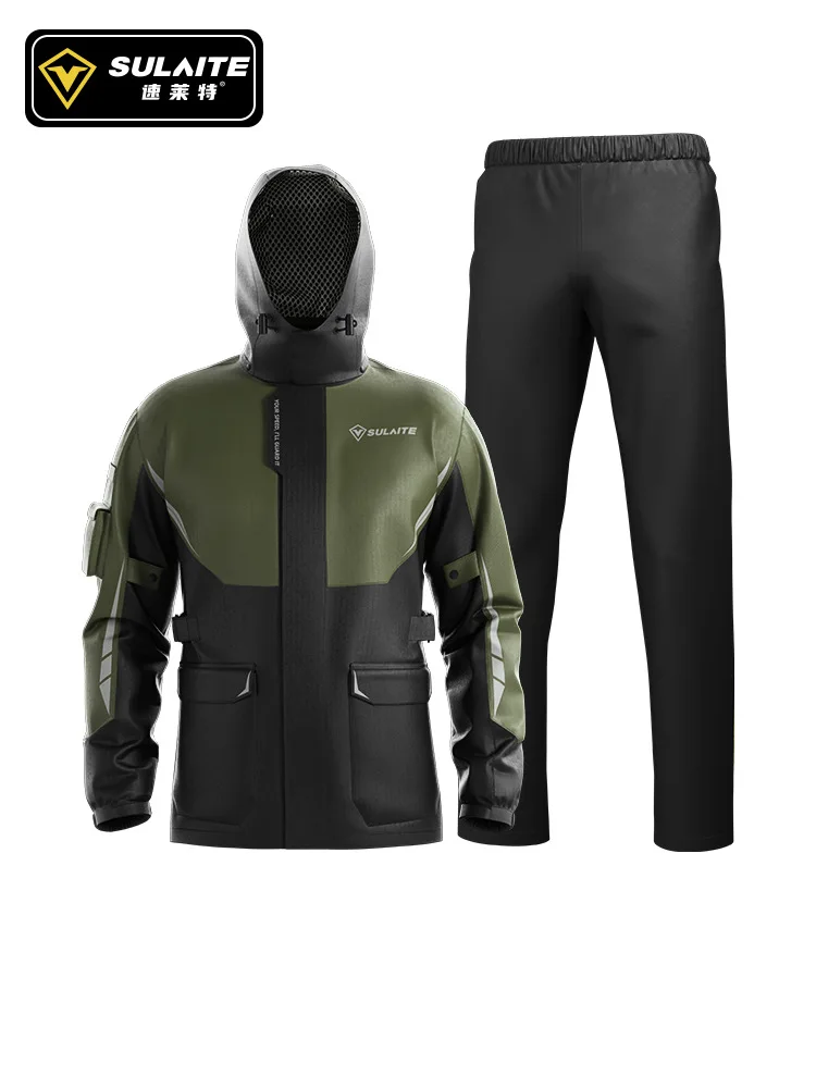 Motorcycle Split Rain Suit Waterproof Jacket Pants Set Outdoor Hiking Riding Rainwear
