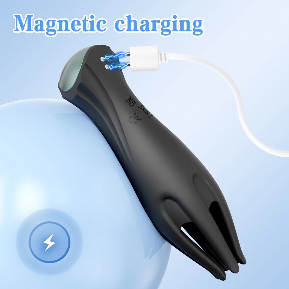 Тренажер для головки пениса для мужчин, мощный вибрирующий мастурбатор для пениса, эротические игрушки, мягкий массажный вибратор с удлиненной выносливостью на кончиках пальцев