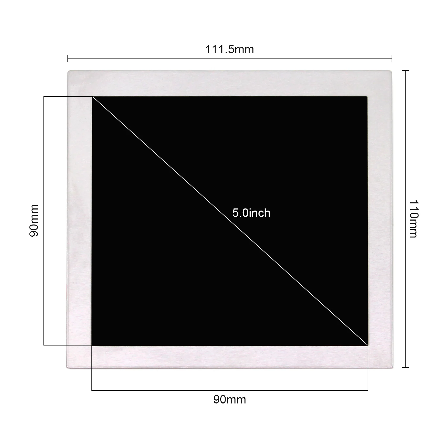 5inch 480X480 LCD Screen 90x90 900nit Square LCD Screen