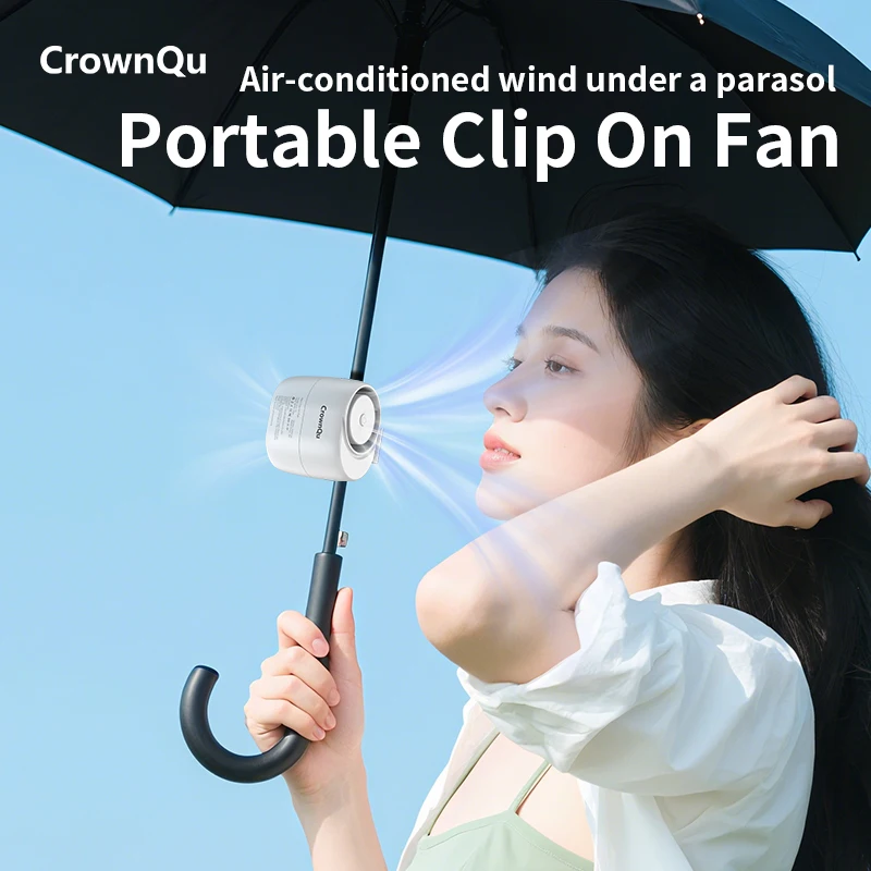 Waist Fan Portable Clip Rechargeable Ultra 3 Speed 360° Adjustable Turbocharged Neck Fans Strong Wind With for Outdoor Sports image 2