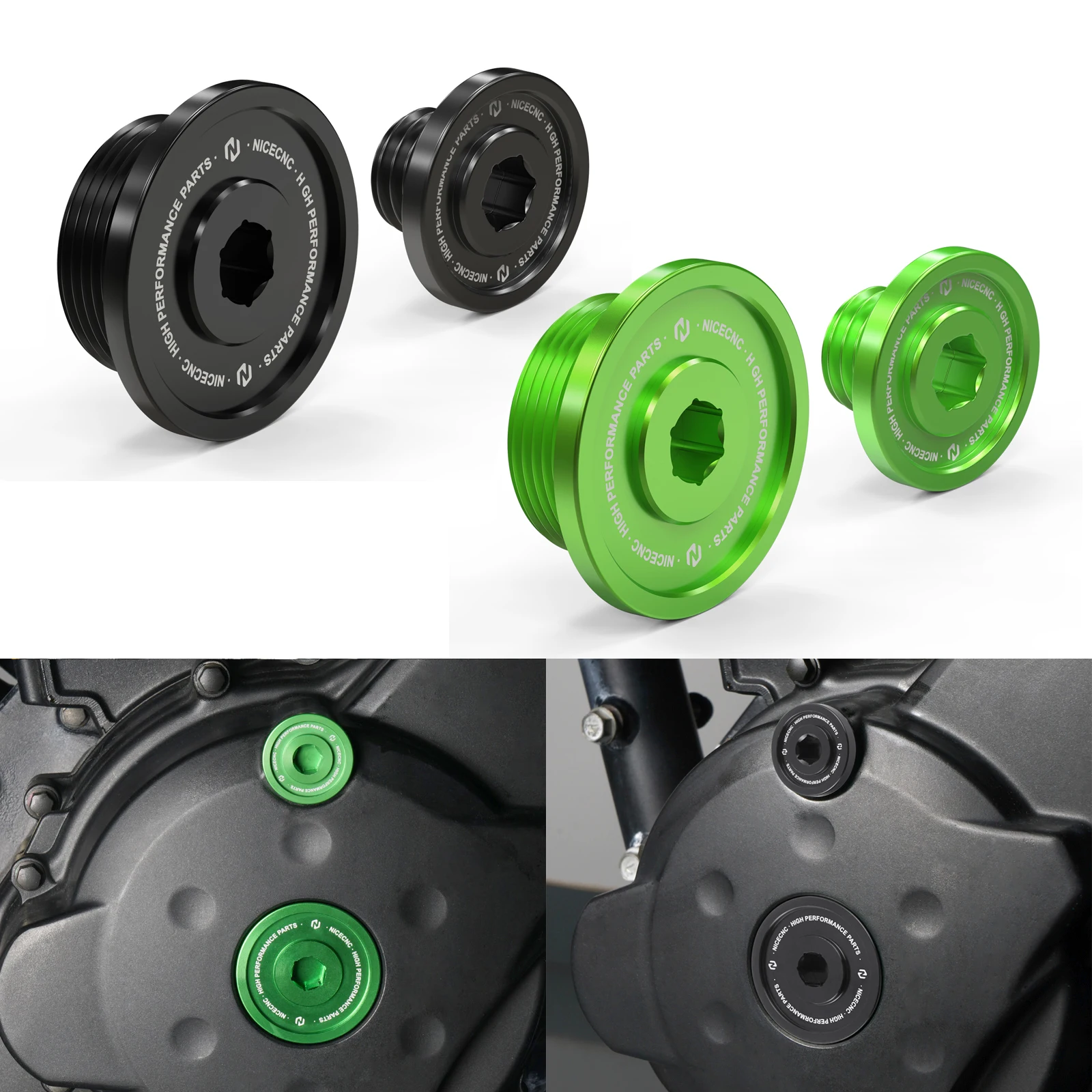 Motorcycle Engine Ignition Plugs Crankcase Timing Caps for Kawasaki KLR 650 KLR650 1987-2019 2020 2022 2023 2024 KLR650